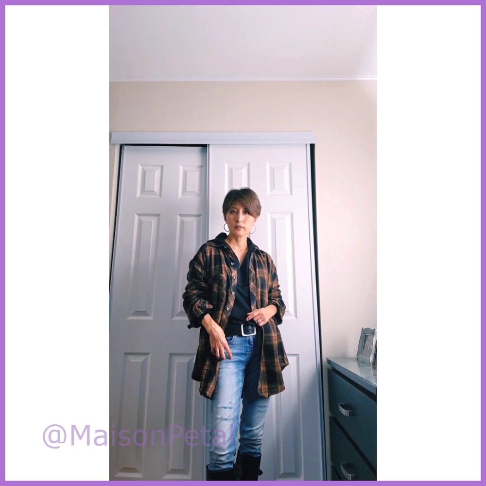 Polyester Flannel Button Down Shirt Long Sleeve L… - image 6